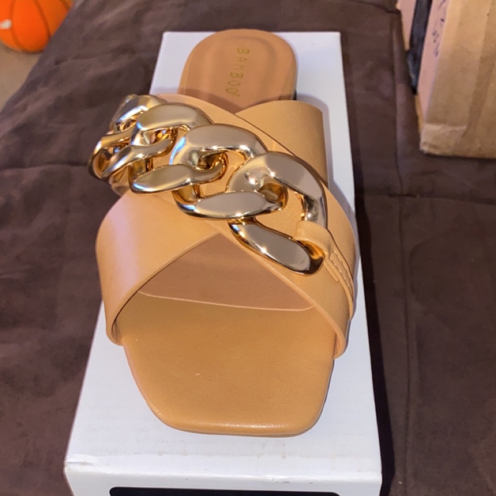 Tan/Gold Bamboo Sandals W(7)